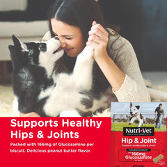 Emballage Nutri-Vet biscuit cacahuète pour chien, présentation attrayante et pratique.
