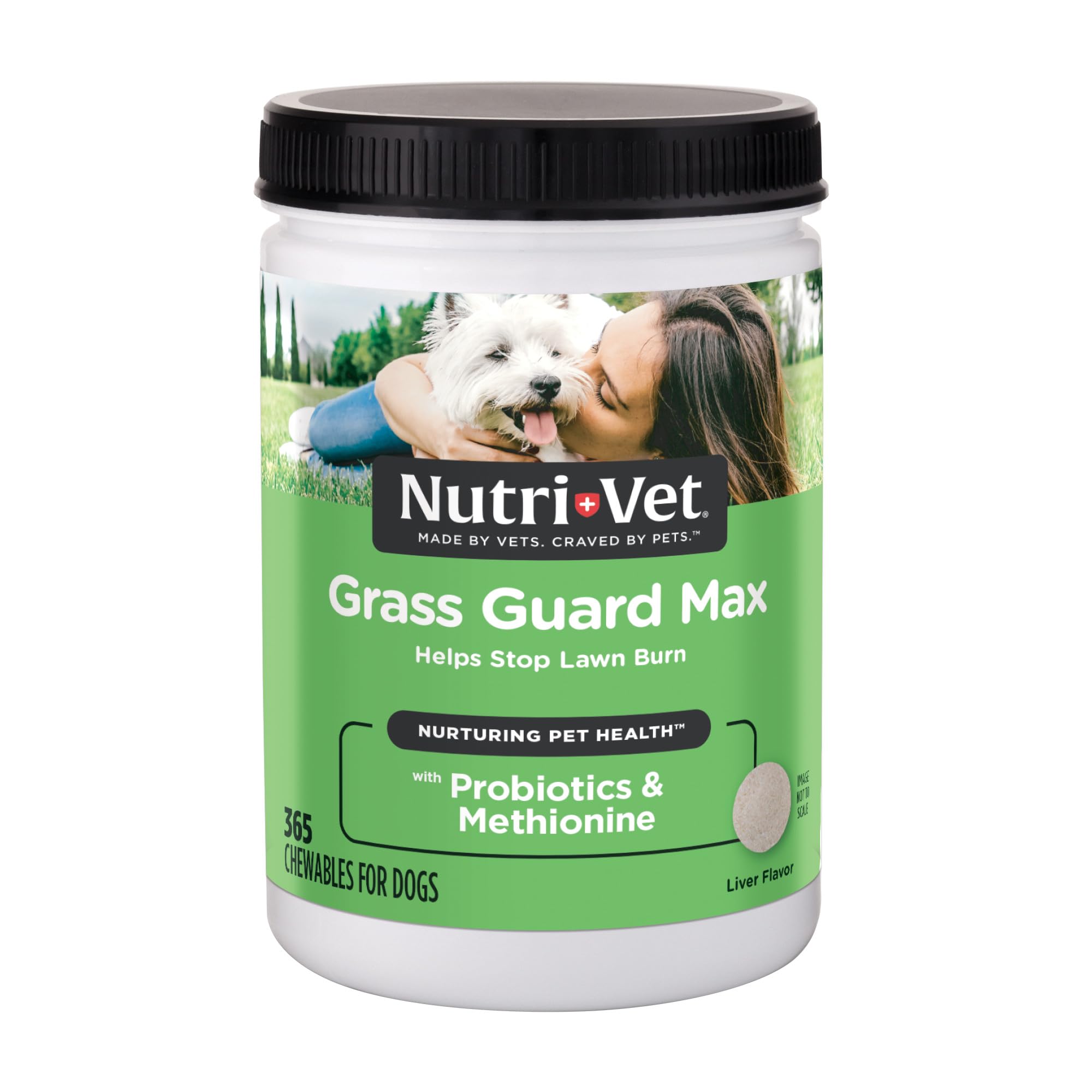 Nutri-Vet Grass Guard comprimé Saveur poulet, soutien digestif et protection du gazon.
