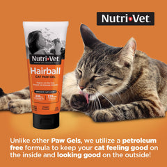 Nutri-Vet Hairball Paw Gel : goût poulet qui facilite l'administration et le bien-être du chat.