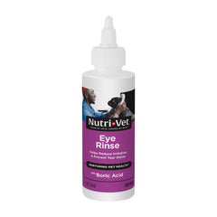 Nutri-Vet Lavage Yeux Chiens: bouteille 4oz pour lavage oculaire doux.