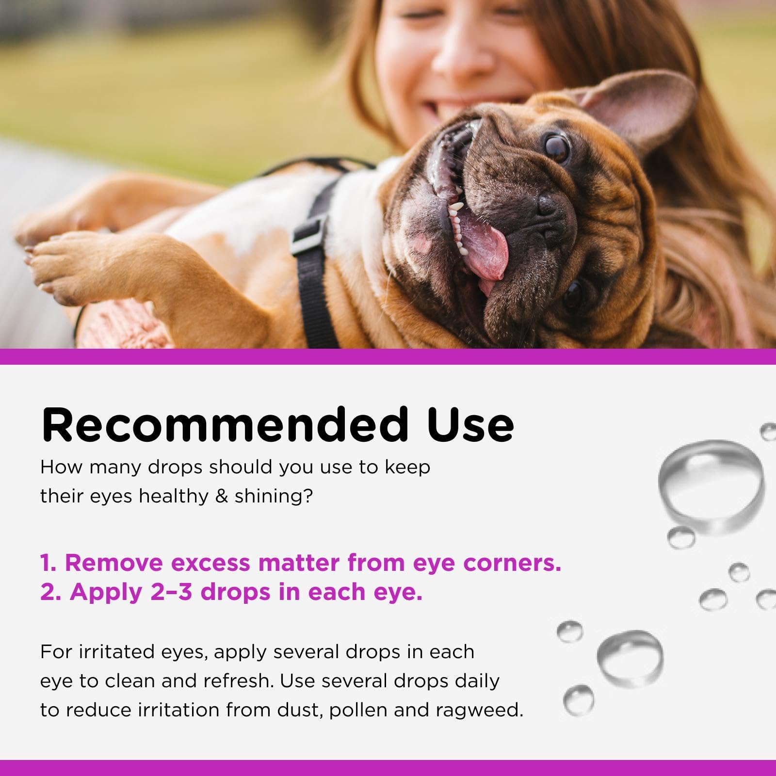 Nutri-Vet Lavage Yeux Chiens: formule vétérinaire douce pour les irritations oculaires.