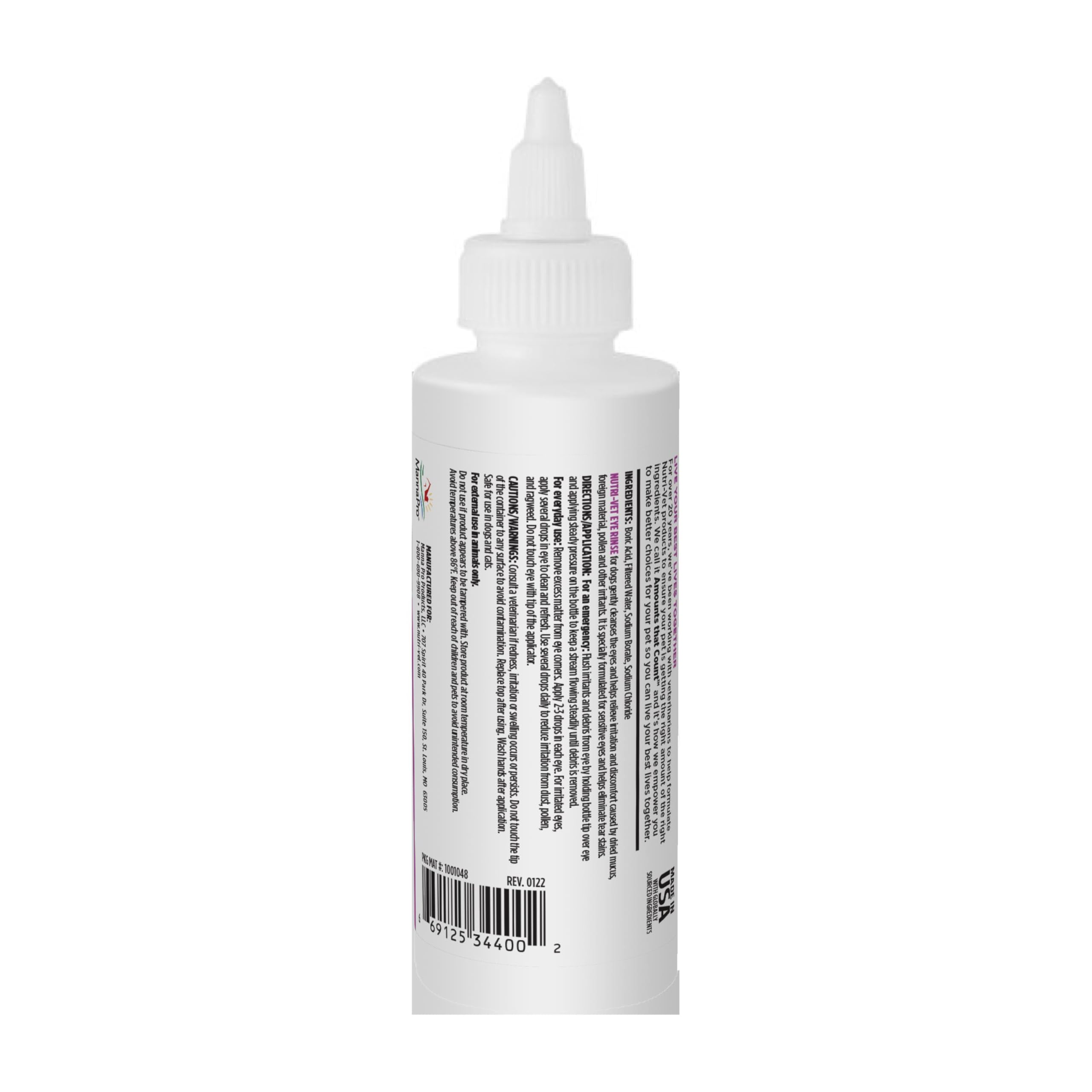 Nutri-Vet Lavage Yeux Chiens: aide à prévenir les irritations et l’inconfort potentiels.