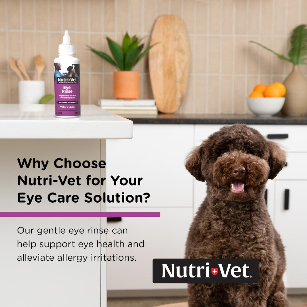 Nutri-Vet Lavage Yeux Chiens: nettoyage des débris et mucus pour yeux nets.