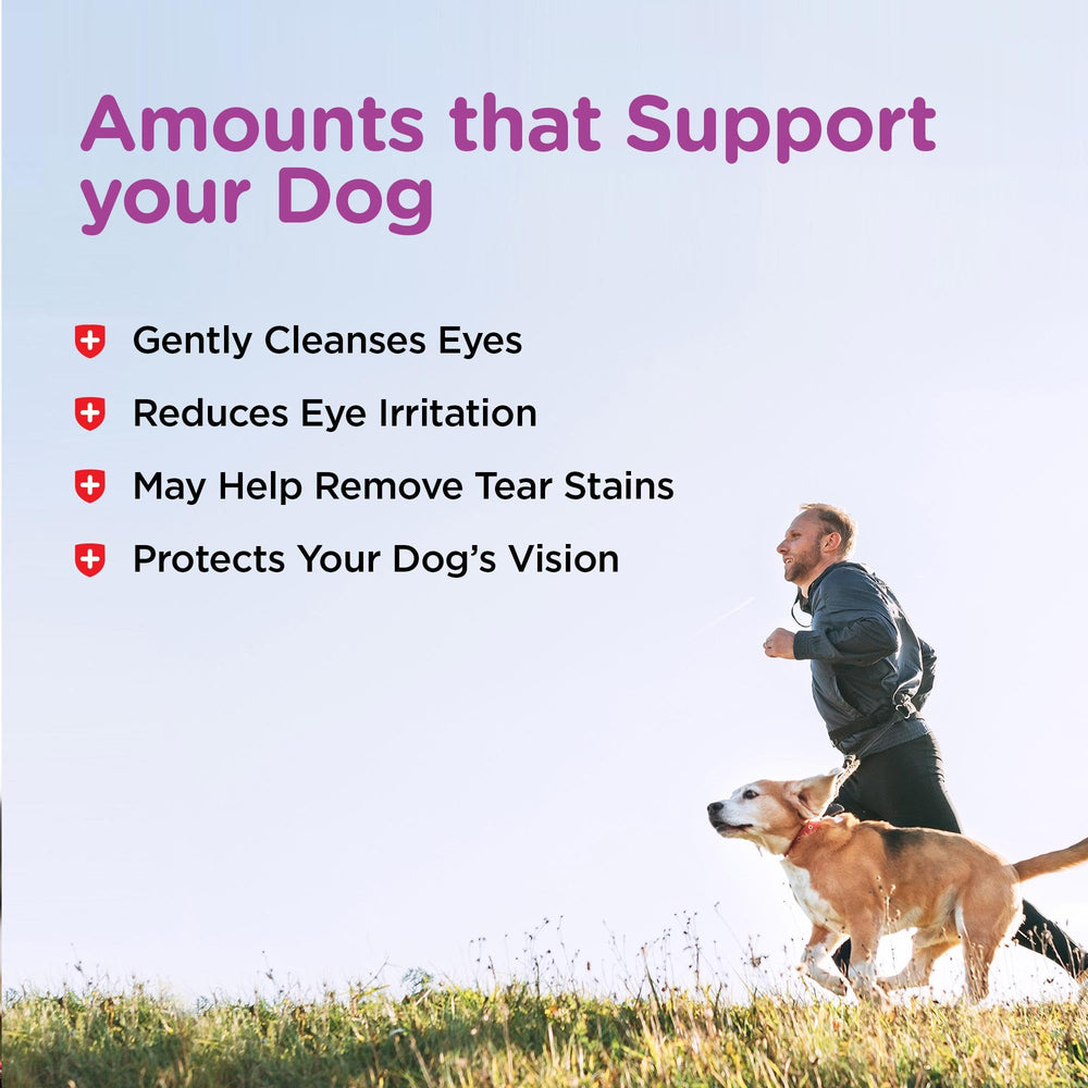 Nutri-Vet Lavage Yeux Chiens: aide potentielle à la réduction des traces de larmes.
