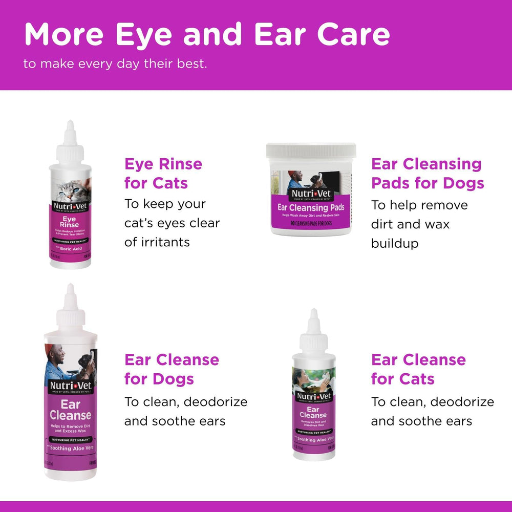 Nutri-Vet Lavage Yeux Chiens: peut être utilisé régulièrement en routine de soins.