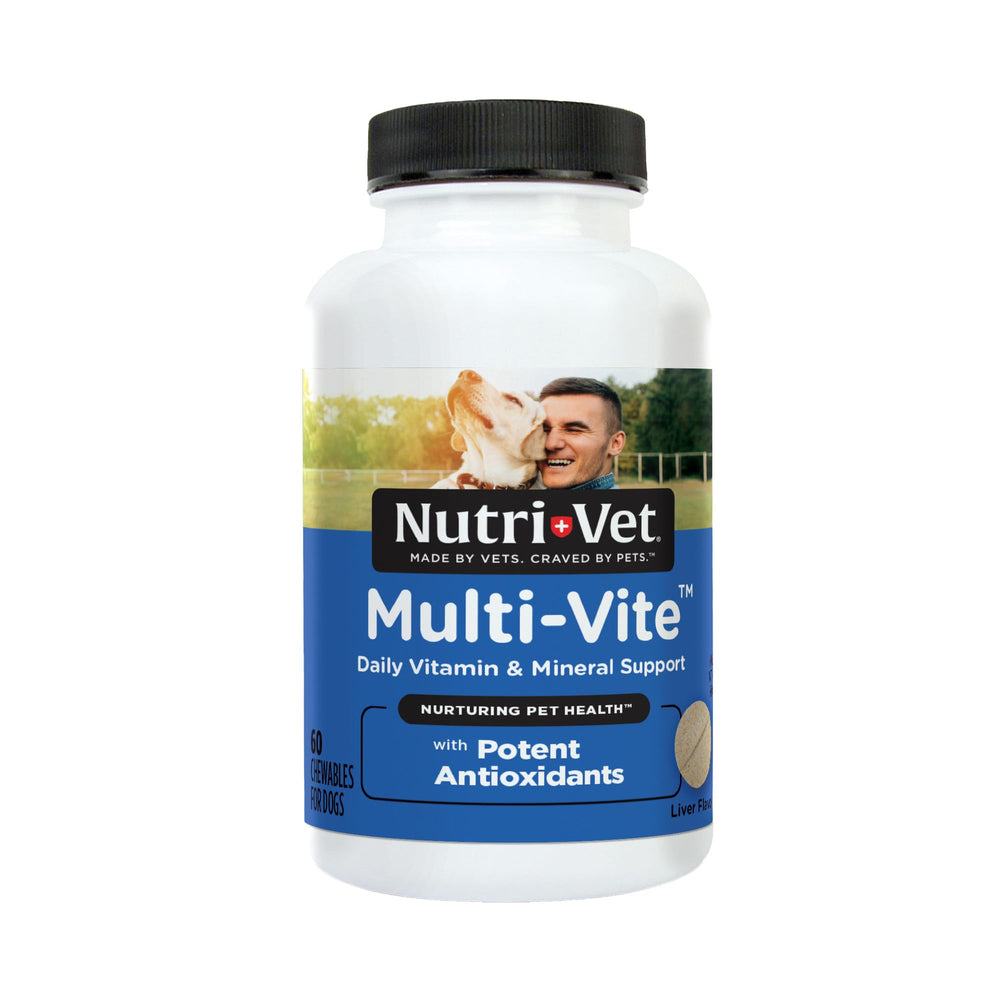Nutri-Vet Multi-Vite bouchees goût foie, faciles à donner et appétentes pour chien