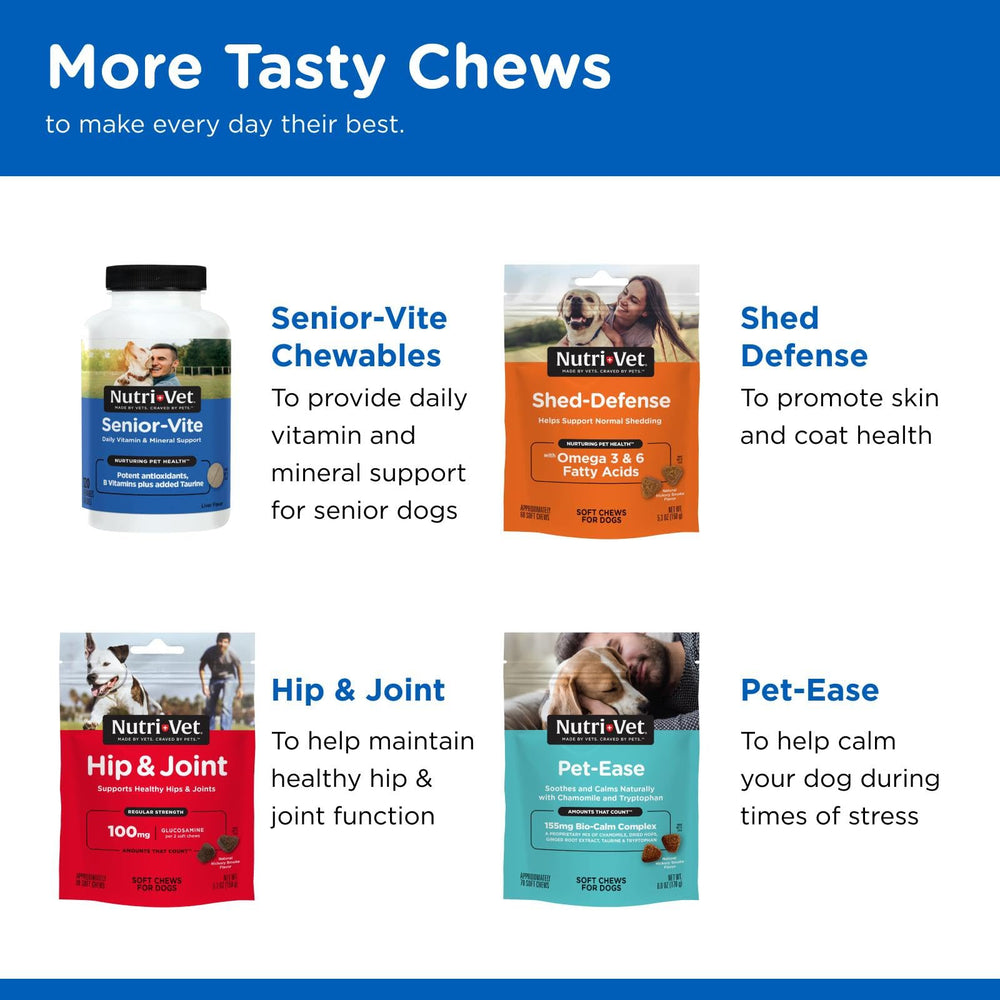 Nutri-Vet Multi-Vite pour chien comprimés à croquer, soutien immunitaire.