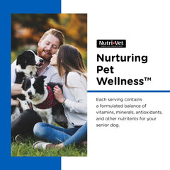Nutri-Vet Senior-Vite favorise les articulations et la mobilité canines.