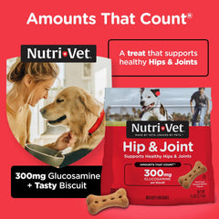 Nutri-Vet texture croustillante, plaisir gustatif et soutien potentiel des articulations.