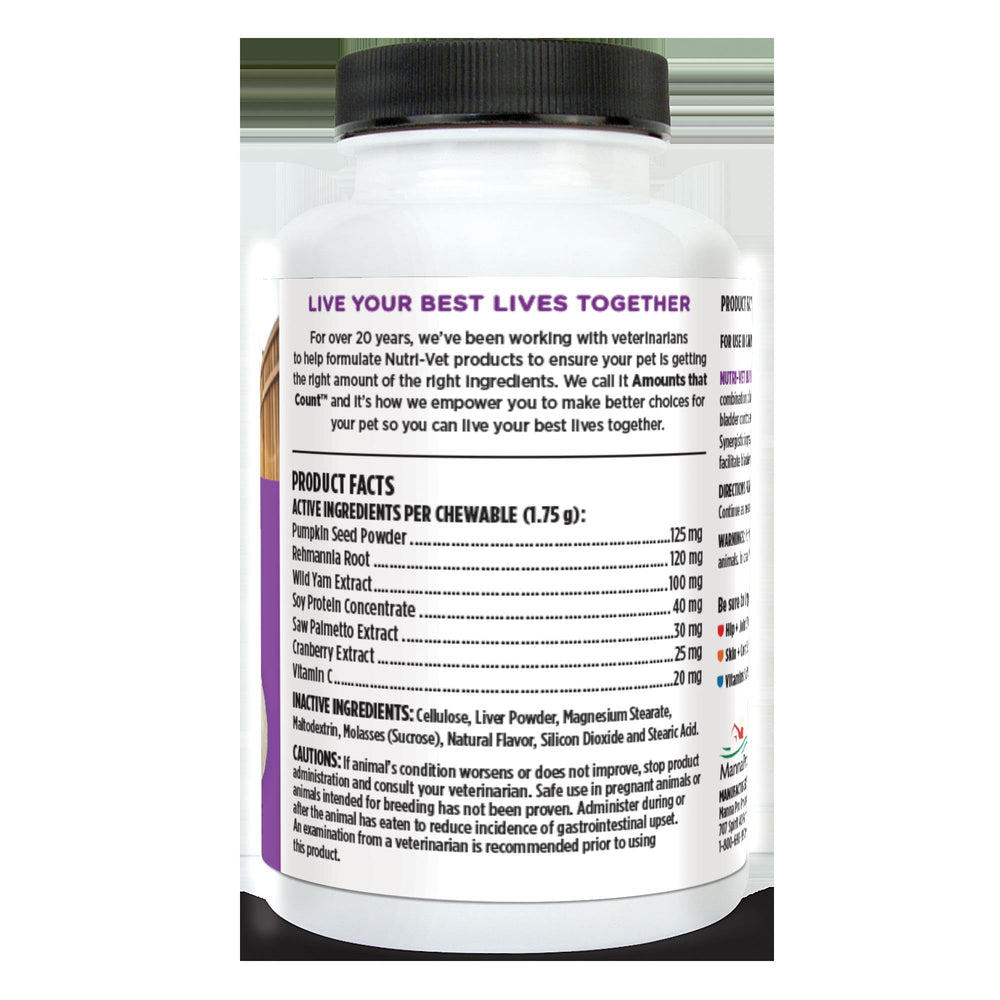 Nutri-Vet Usage quotidien chien : routine simple pour confort urinaire.