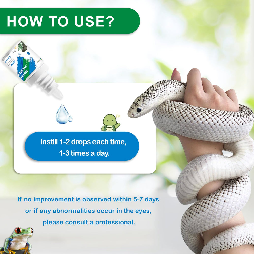 Formule douce et équilibrée pour reptiles et amphibiens lors du nettoyage oculaire.