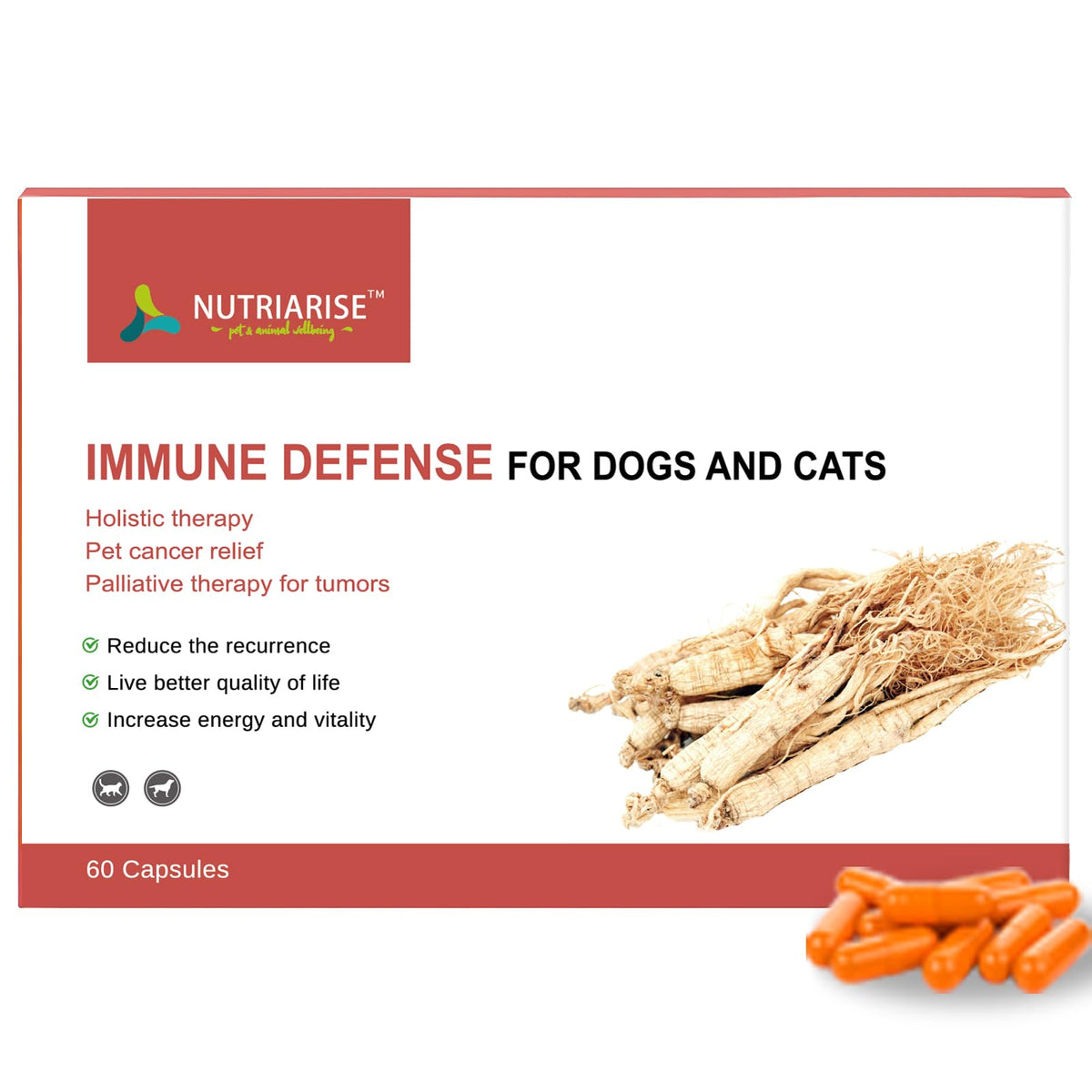 Nutriarise Immunité Défense – bouteille, soutien immunitaire potentiel pour chiens et chats.
