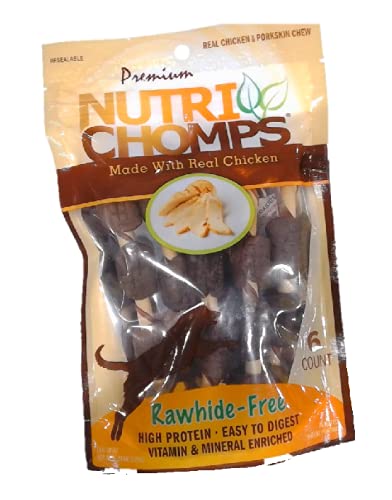 NutriChomps brochettes chien 5 pouces sans rawhide, améliorant l'hygiène dentaire et distraction.