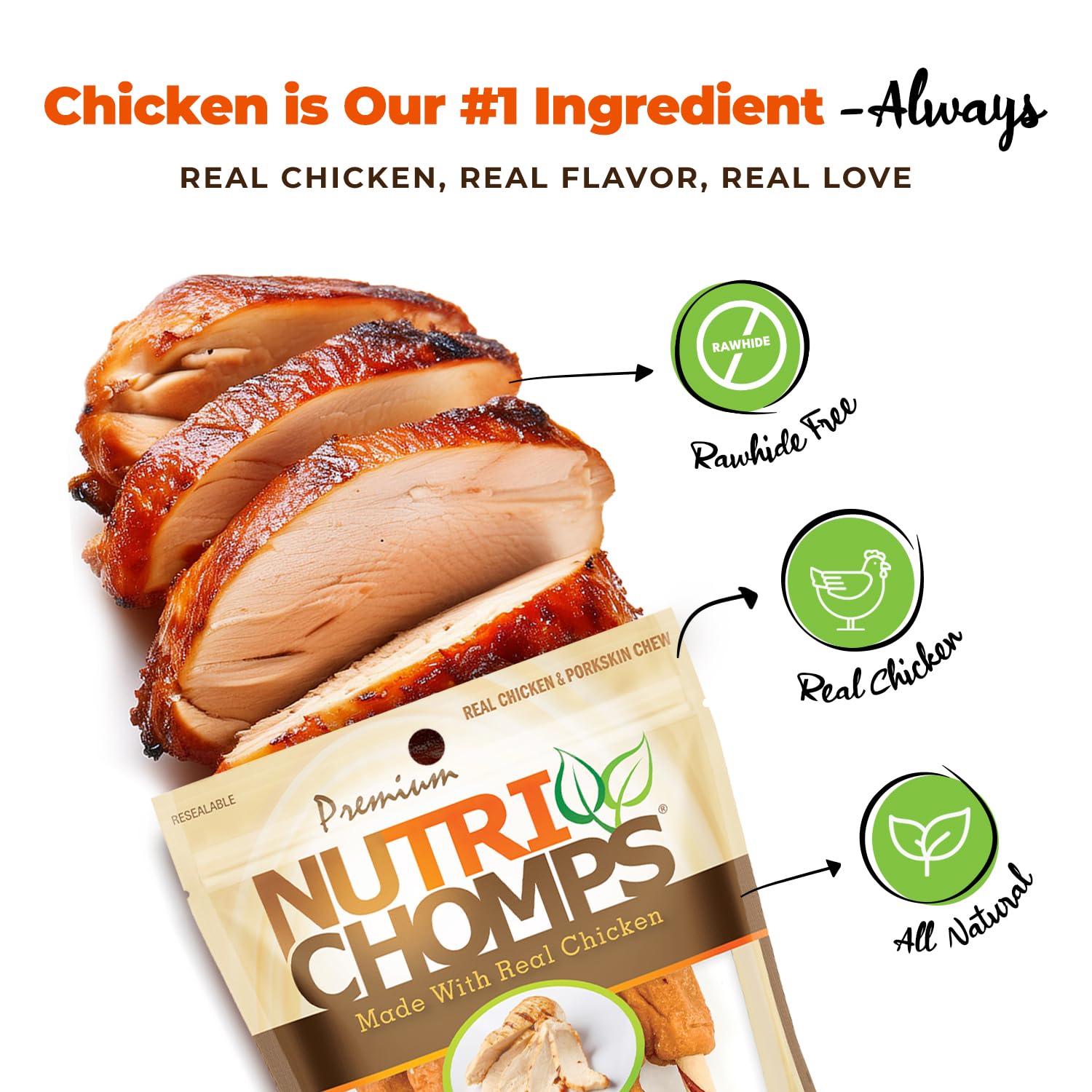 NutriChomps brochettes chien, texture équilibrée et goût irrésistible