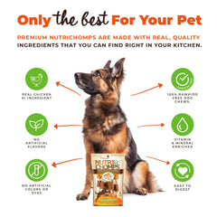 Sans rawhide, NutriChomps assure une digestion plus facile pour chiens sensibles
