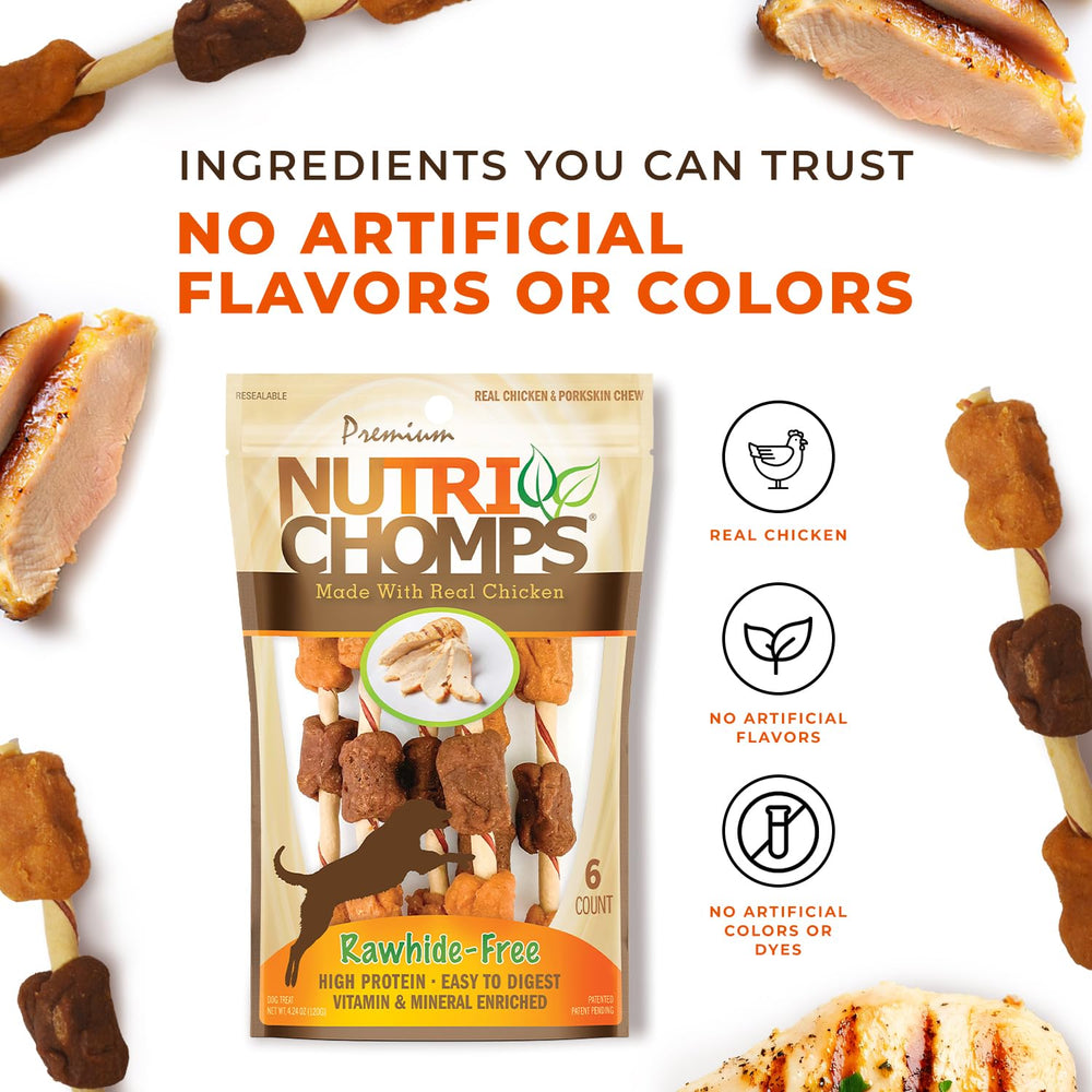 Brochettes triple saveur NutriChomps, idéal pour récompenser votre chien