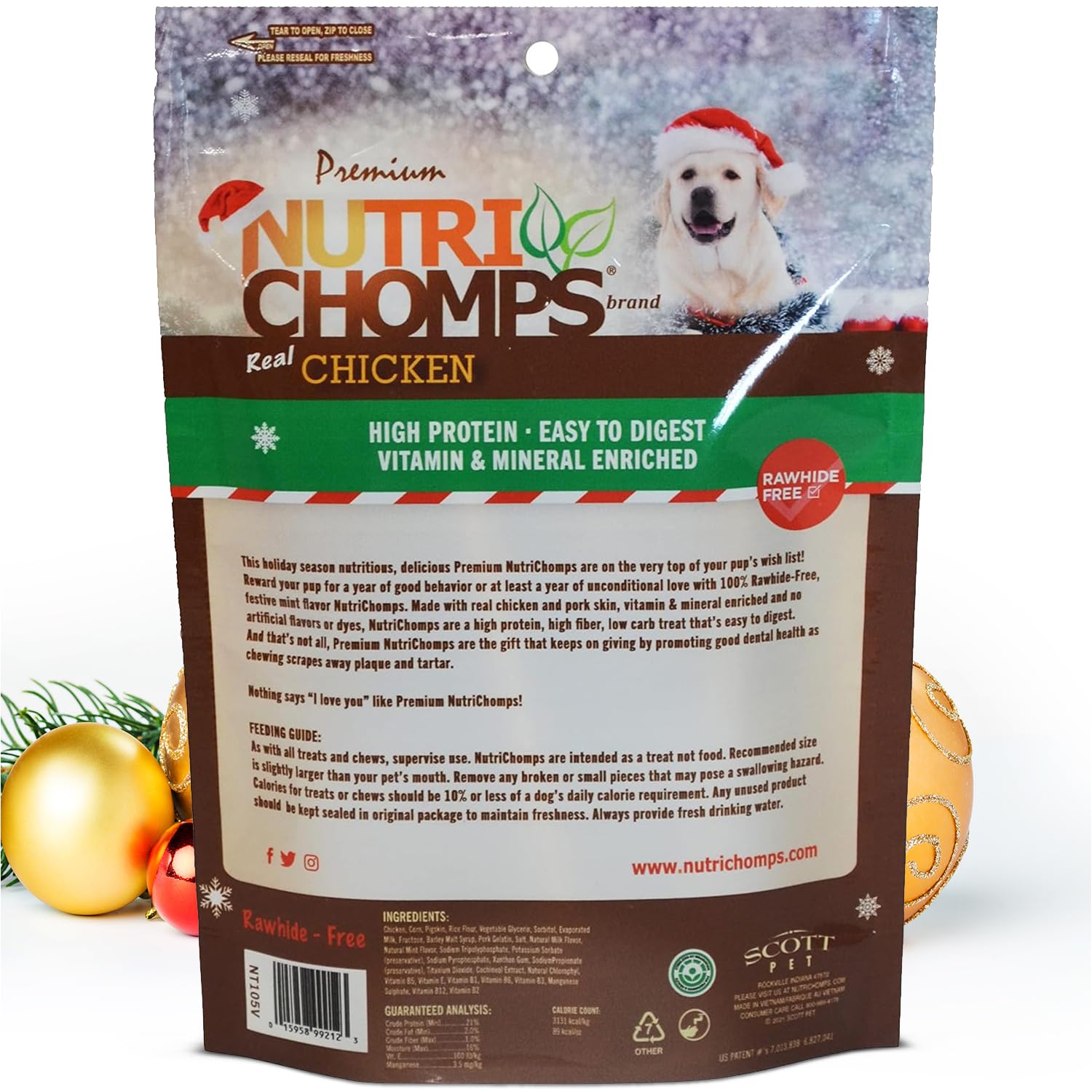 NutriChomps cadeau de Noël pour chien, idéal pour le bas de Noël.
