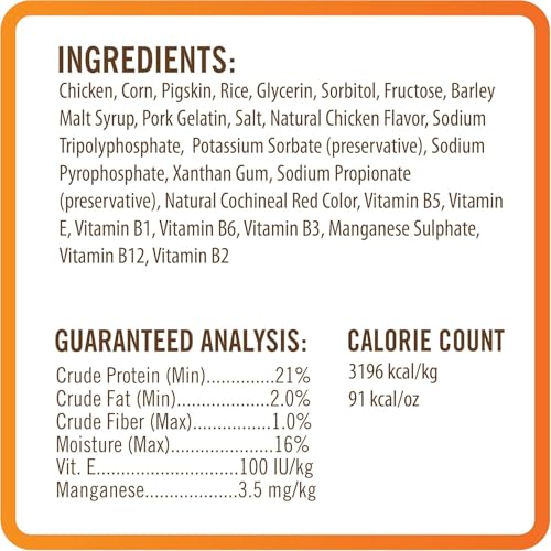 NutriChomps chien savourant poulet croquant: récompense idéale pendant l’entraînement.