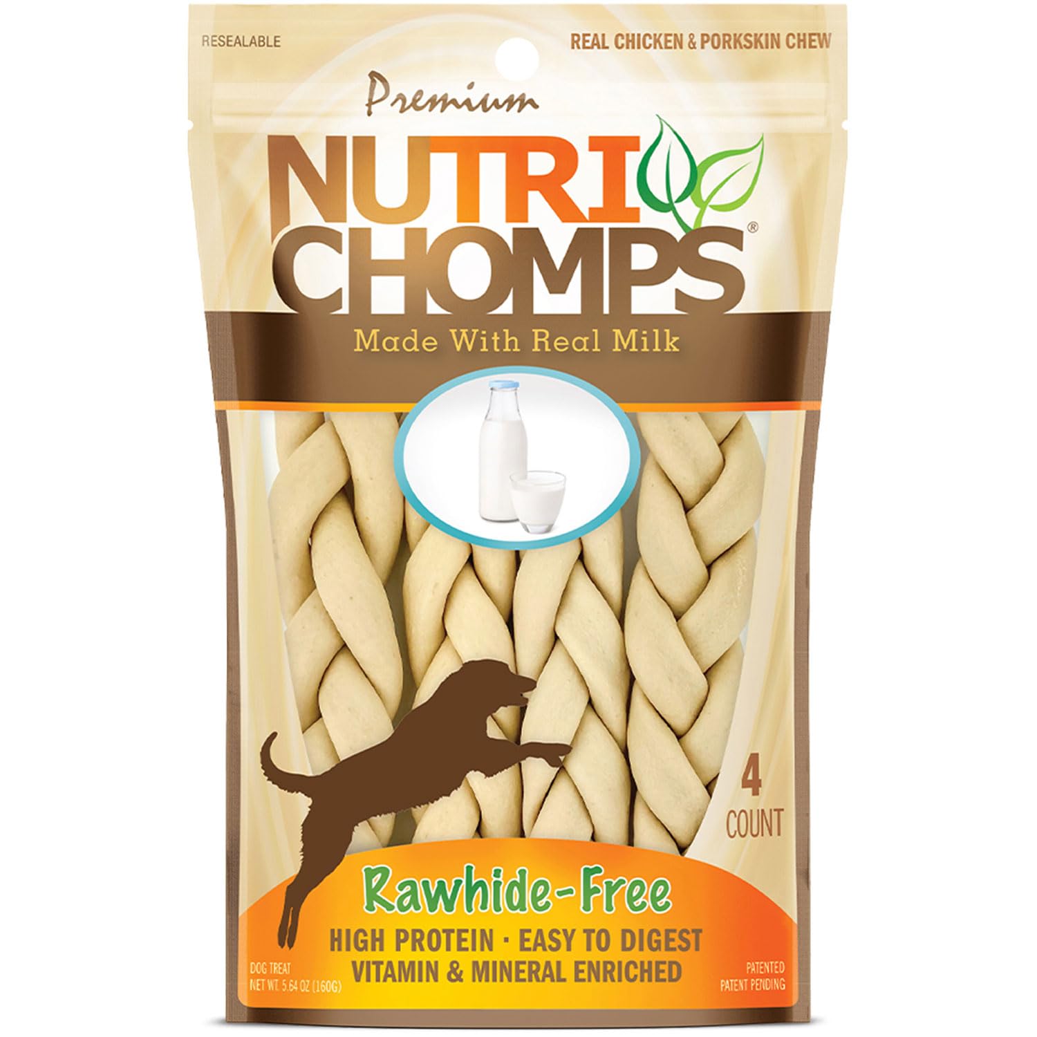 NutriChomps nattes-chien 6 pouces: friandise sans cuir animal et facile à digérer.