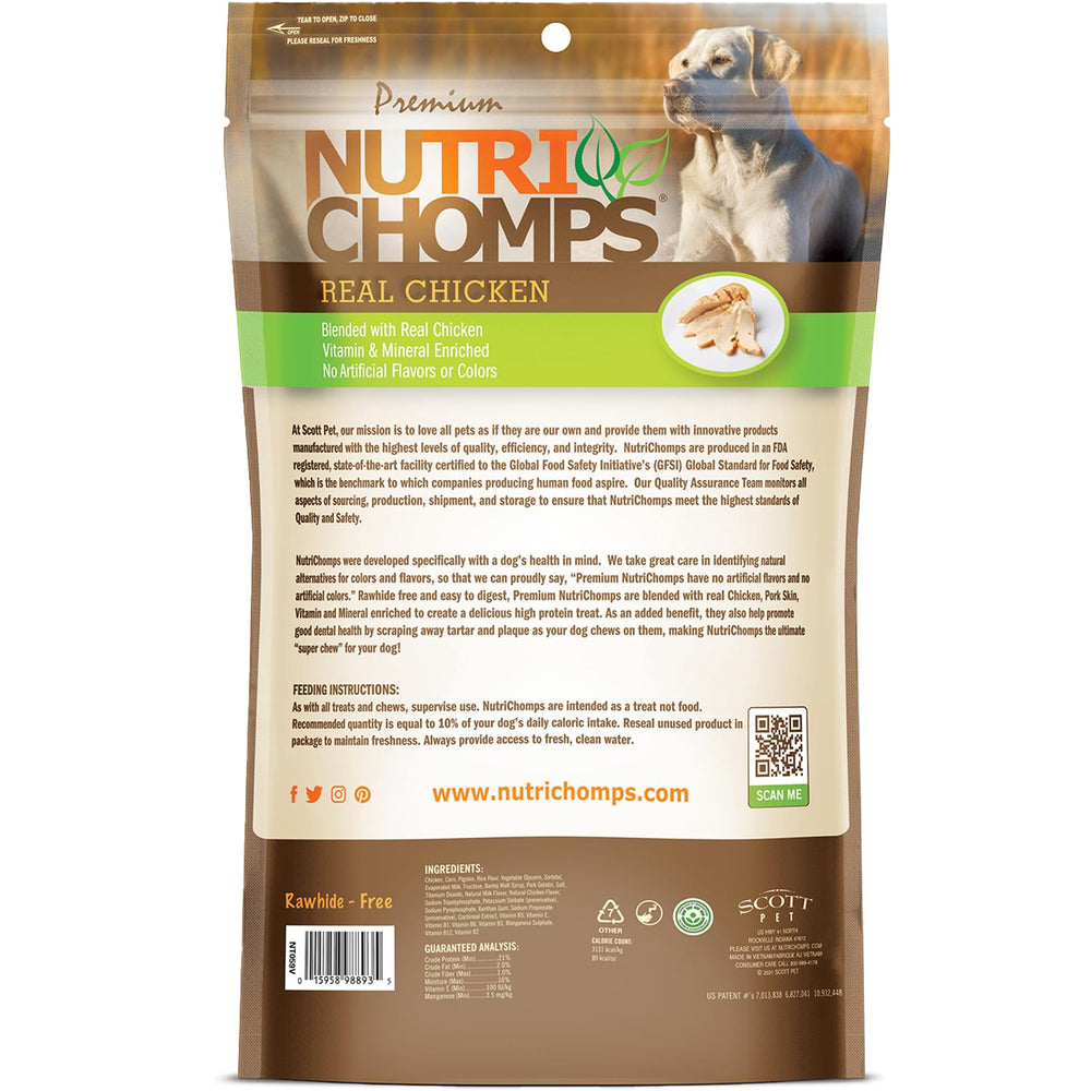 NutriChomps récompense quotidienne, goût attractif et mastication saine.