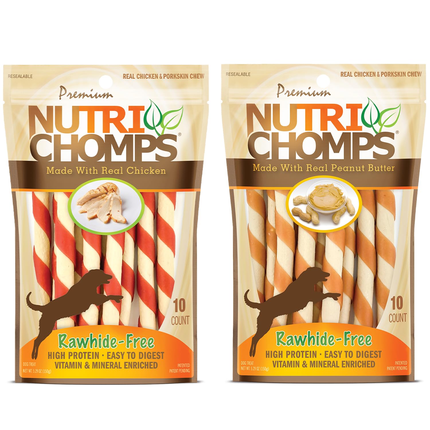 NutriChomps torsades 5 pouces – friandise sans Rawhide facile à digérer pour chien