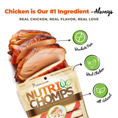 NutriChomps torsades 6 pouces au beurre de cacahuète, goût apprécié et digestibilité.