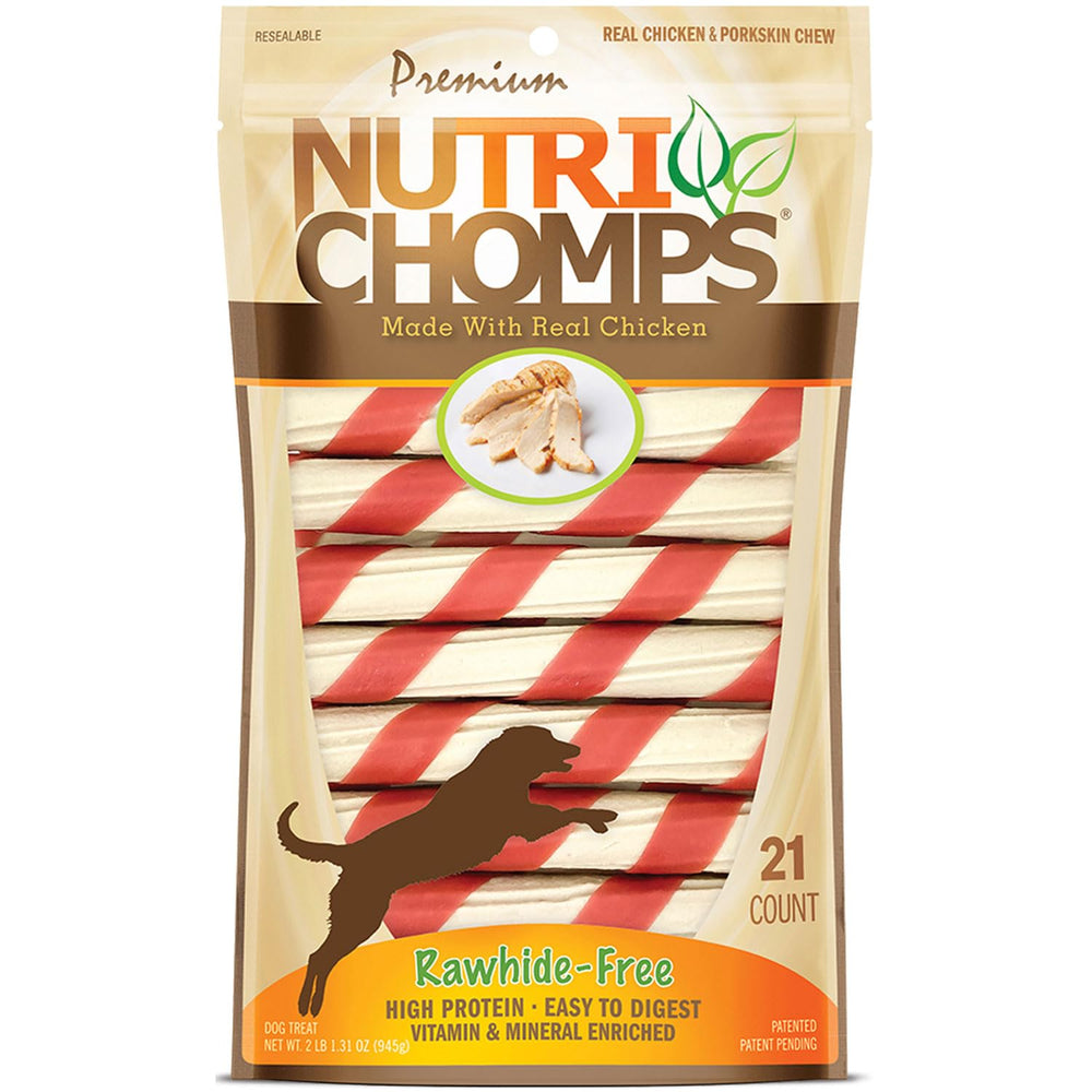 NutriChomps torsades 6 pouces poulet : friandise savoureuse pour chiens actifs