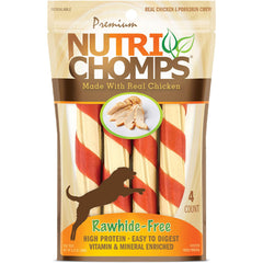 NutriChomps torsades poulet réel : friandise savoureuse pour chien.
