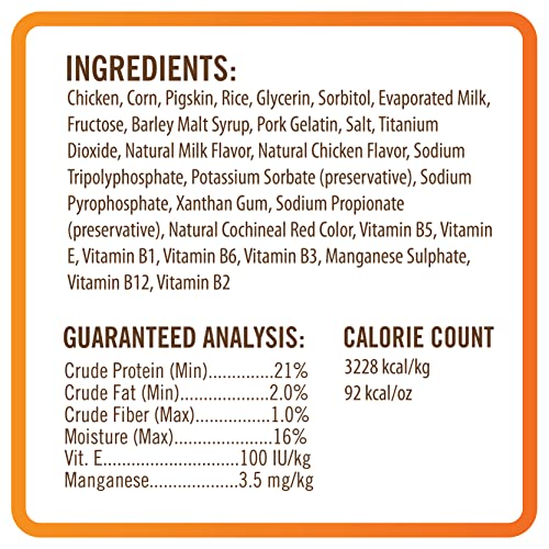 NutriChomps tresse 6 pouces ingrédients naturels, sans additifs artificiels.