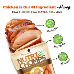 NutriChomps tresse 6 pouces poulet lait, goût irrésistible pour chiens exigeants.