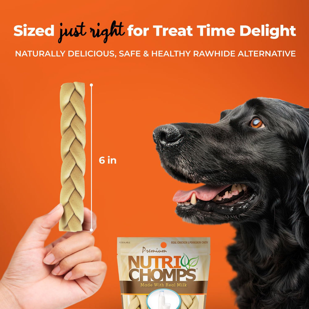 NutriChomps tresses cacahuète 6 pouces, texture adaptée et digestible