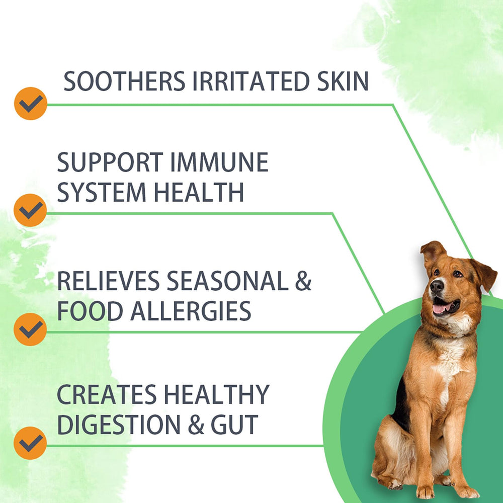Nutridog Allergy Chews sans cereales : formule légère et sans céréales.