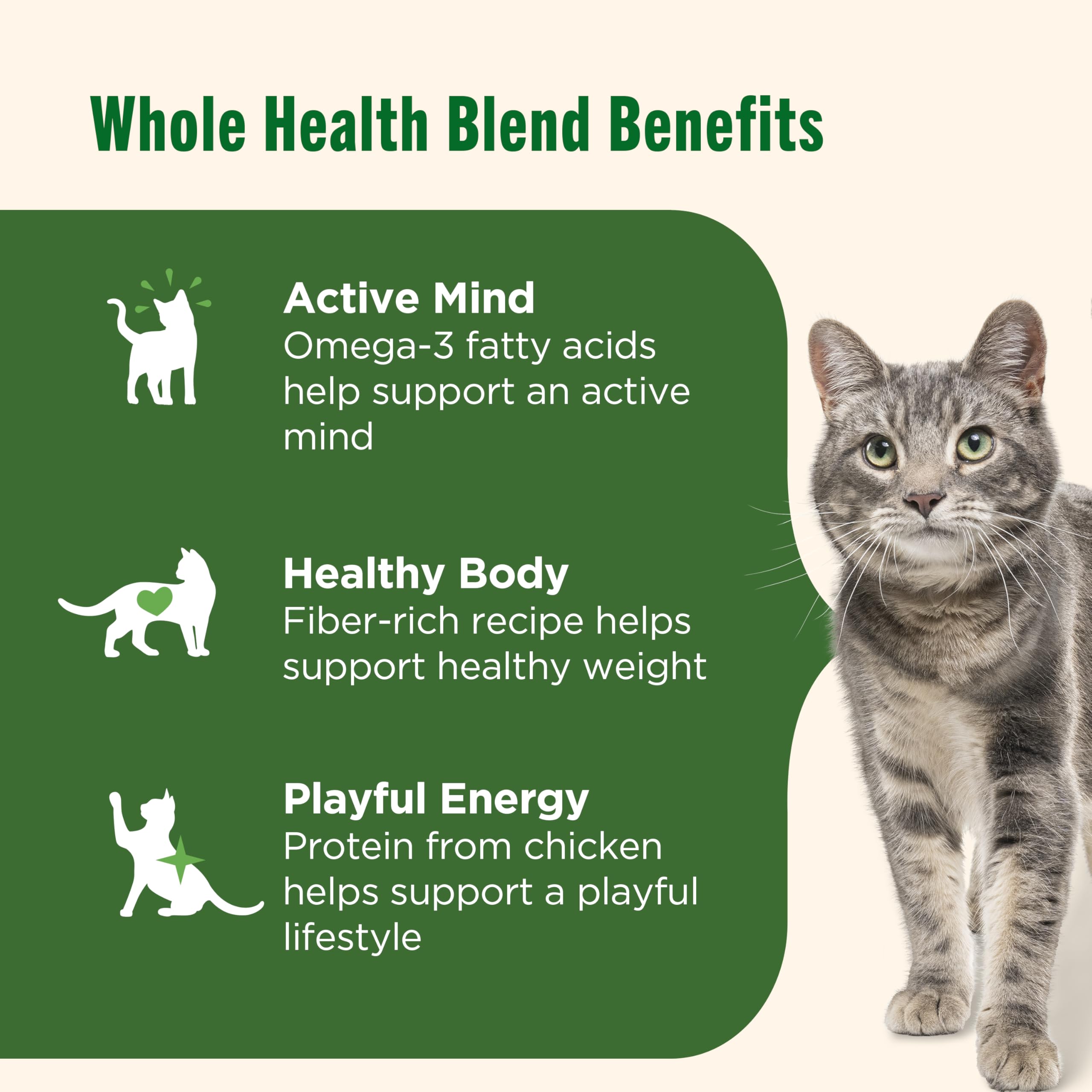 Alimentation naturelle Nutrish enrichie en vitamines et minéraux pour chats.