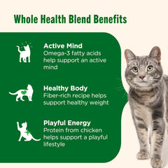 Alimentation naturelle Nutrish enrichie en vitamines et minéraux pour chats.