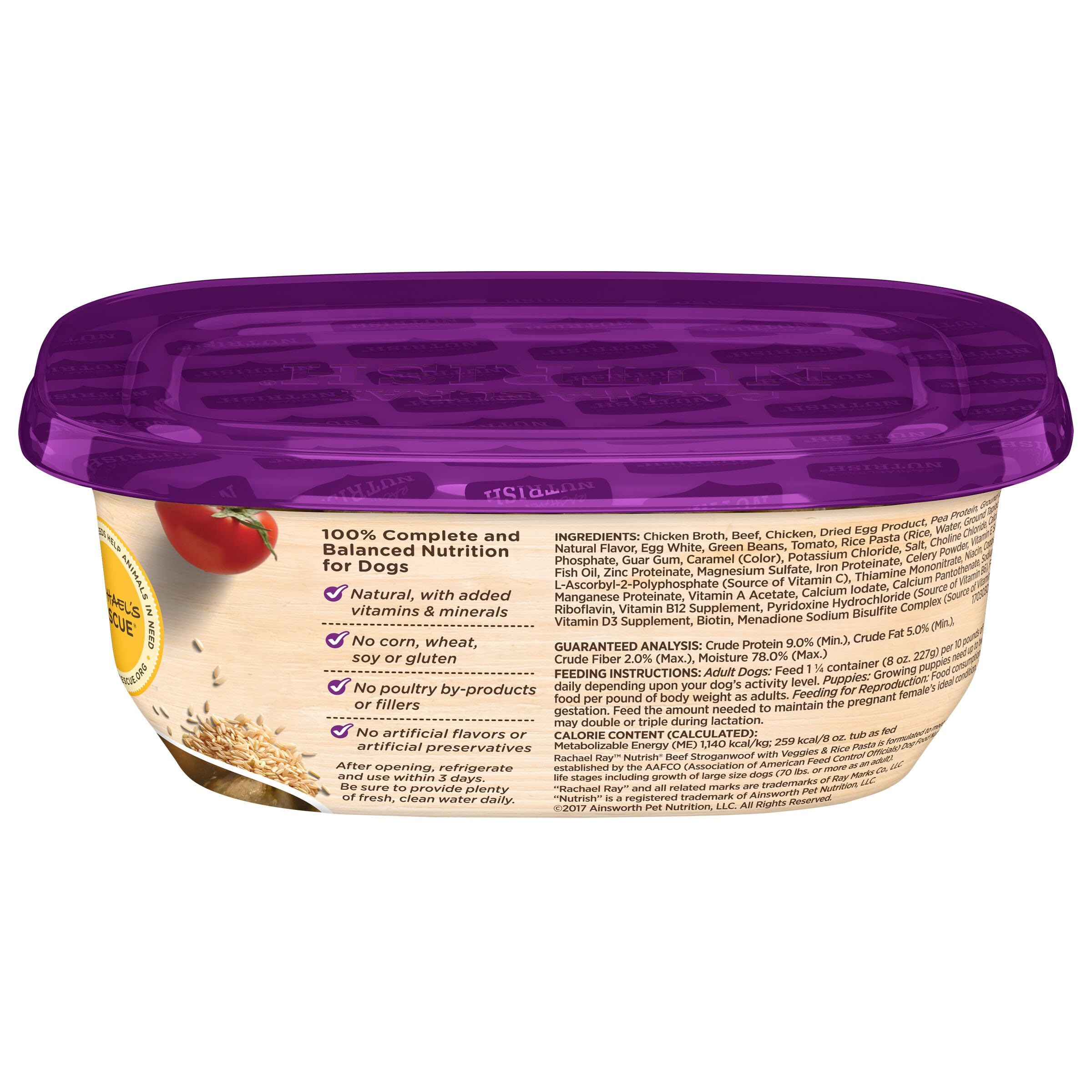 Nutrish Stroganwoof boeuf en pot: légumes sains et fibres pour digestion