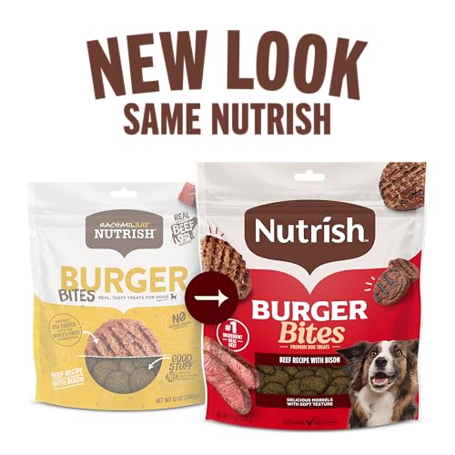 Nutrish Burger Bites texture tendre et saveur délicieuse.