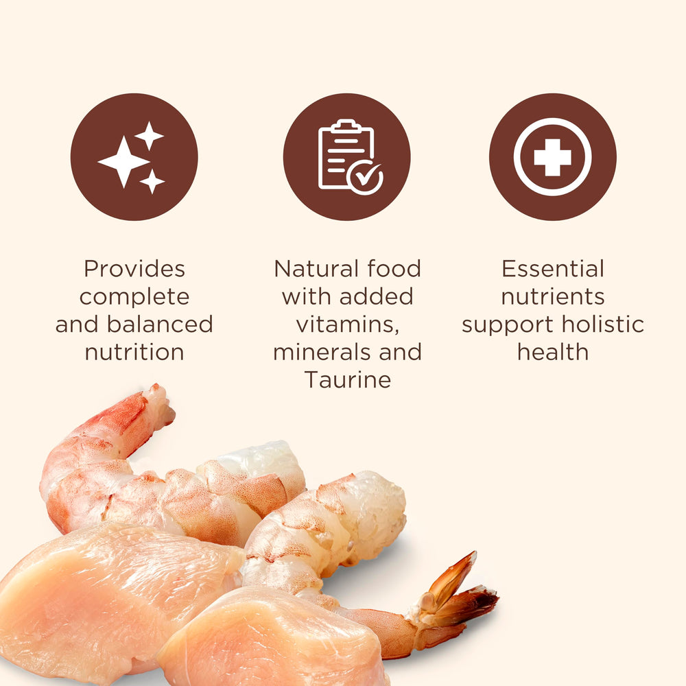 Nutrish Chat: crevettes entières en sauce pour chat gourmand