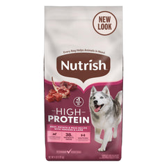Nutrish Haute Protéine croquettes boeuf-patates-pois et venaison-agneau, sac 4 lb.