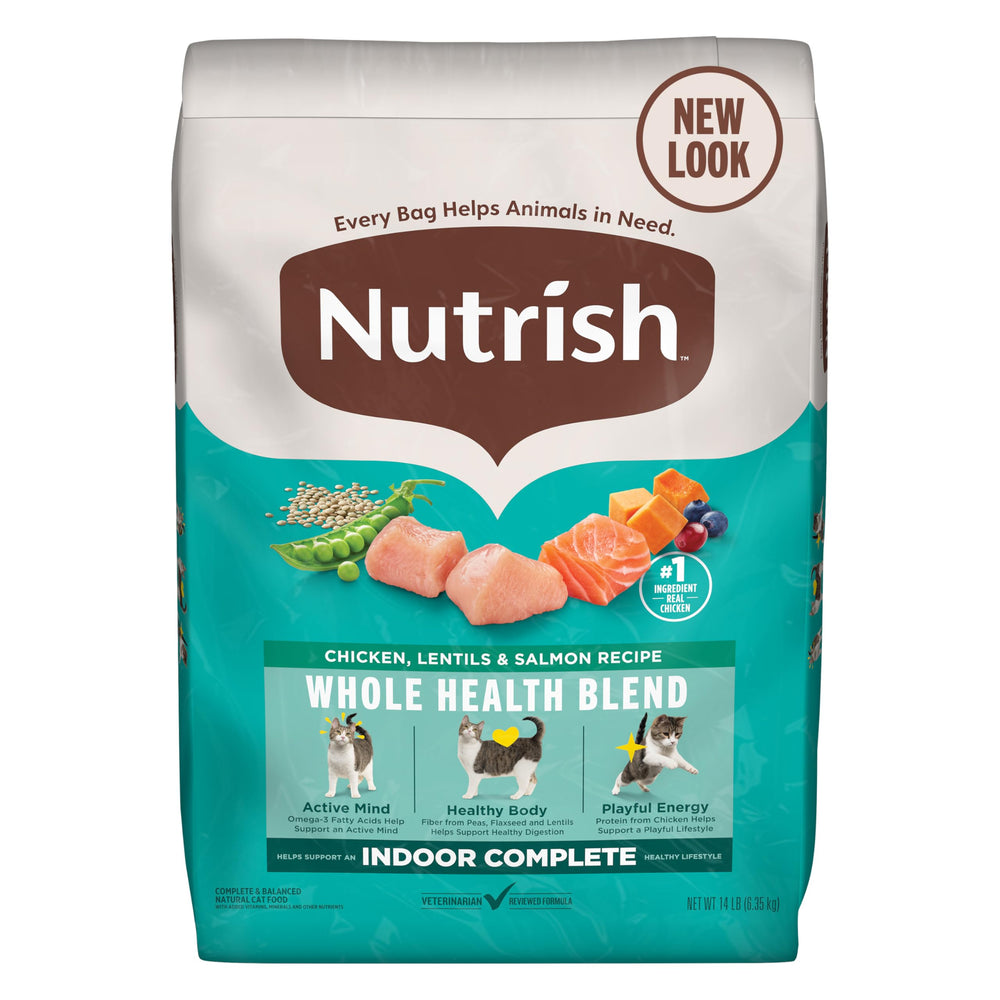 Nutrish Indoor croquettes poulet-lentilles-saumon, soutien digestif quotidien