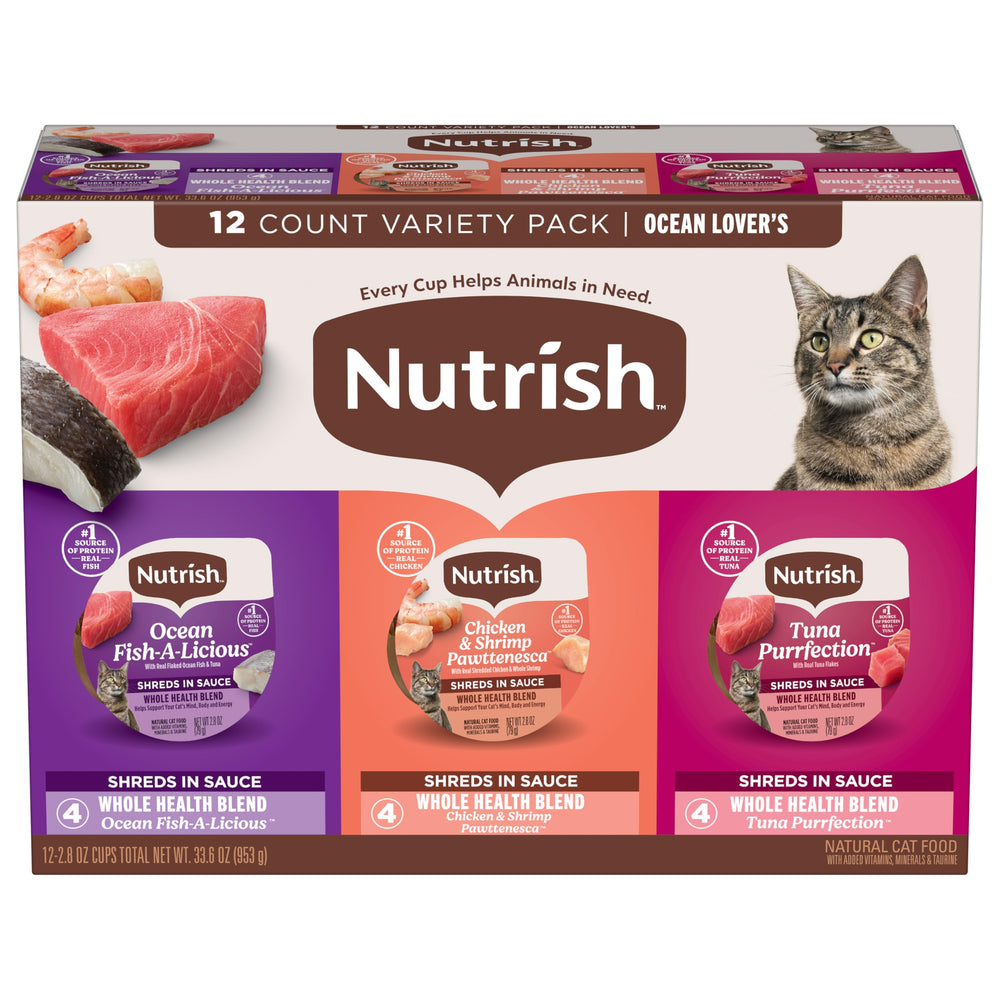 Nutrish Ocean Lovers: coupe poisson-chat, source protéique pour muscles maigres.