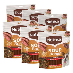 Nutrish os à mâcher Minis boeuf et orge, friandise savoureuse pour chiens.