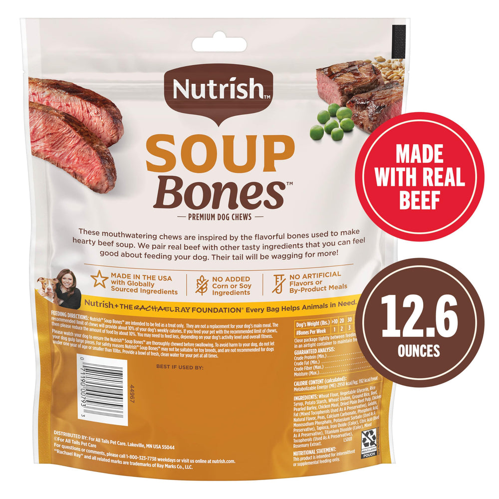 Nutrish Soup Bones sachet refermable après ouverture pour la fraîcheur.