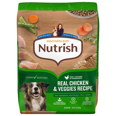 Nutrish poulet réel et légumes, croquettes pour chien adulte, sac 13 lb