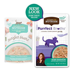 Nutrish Purrfect Broths: bouillon crèmeux poulet et légumes, texture appétissante