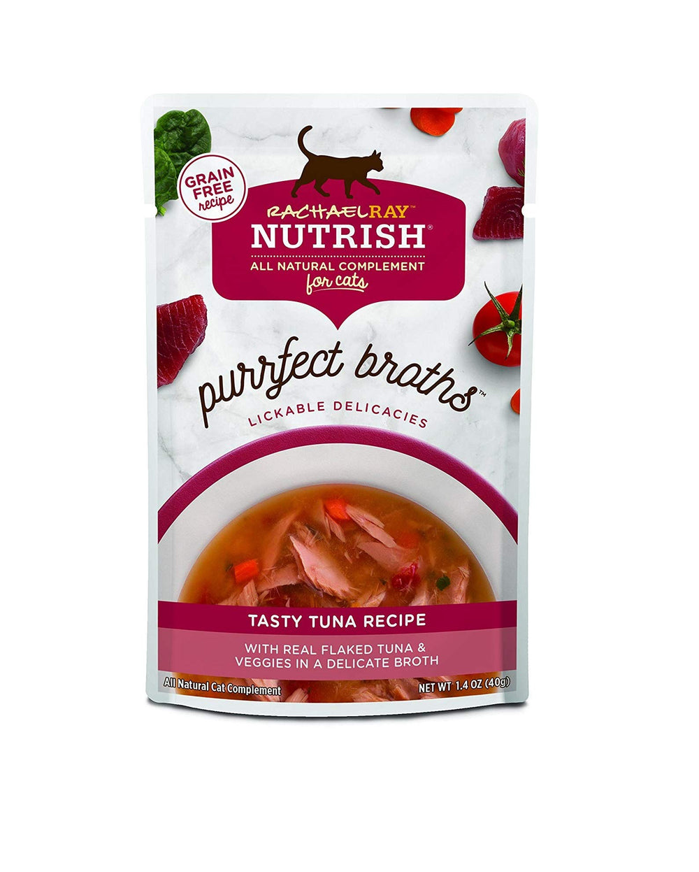 Nutrish Purrfect Broths, sachet thon legumes, hydrate et réveille l appétit du chat