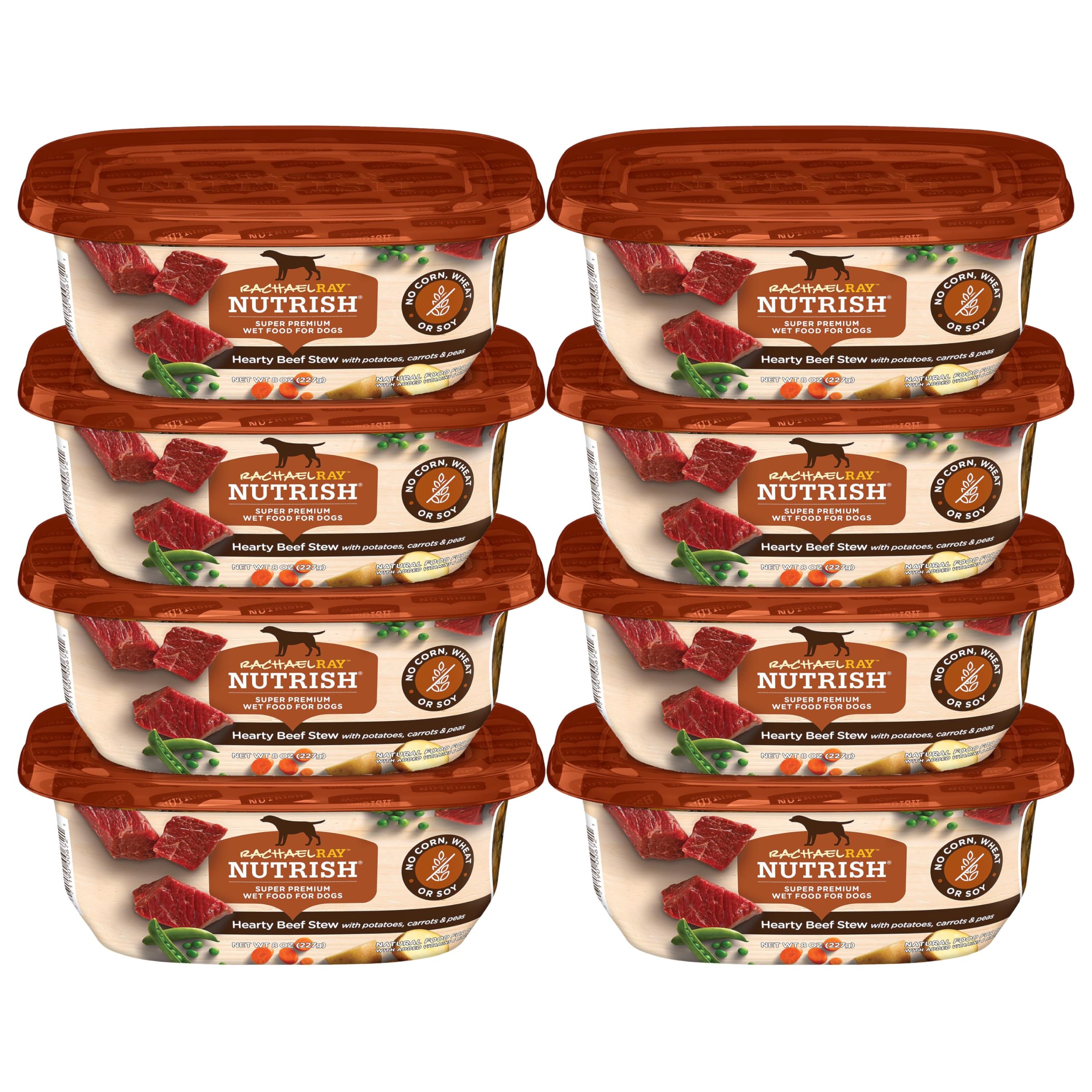 Nutrish Rachael Ray boeuf mijoté: morceaux tendres dans une sauce riche, repas humide pour chien