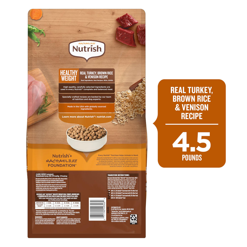 Nutrish Rachael Ray croquettes adulte dinde riz brun : repas équilibré
