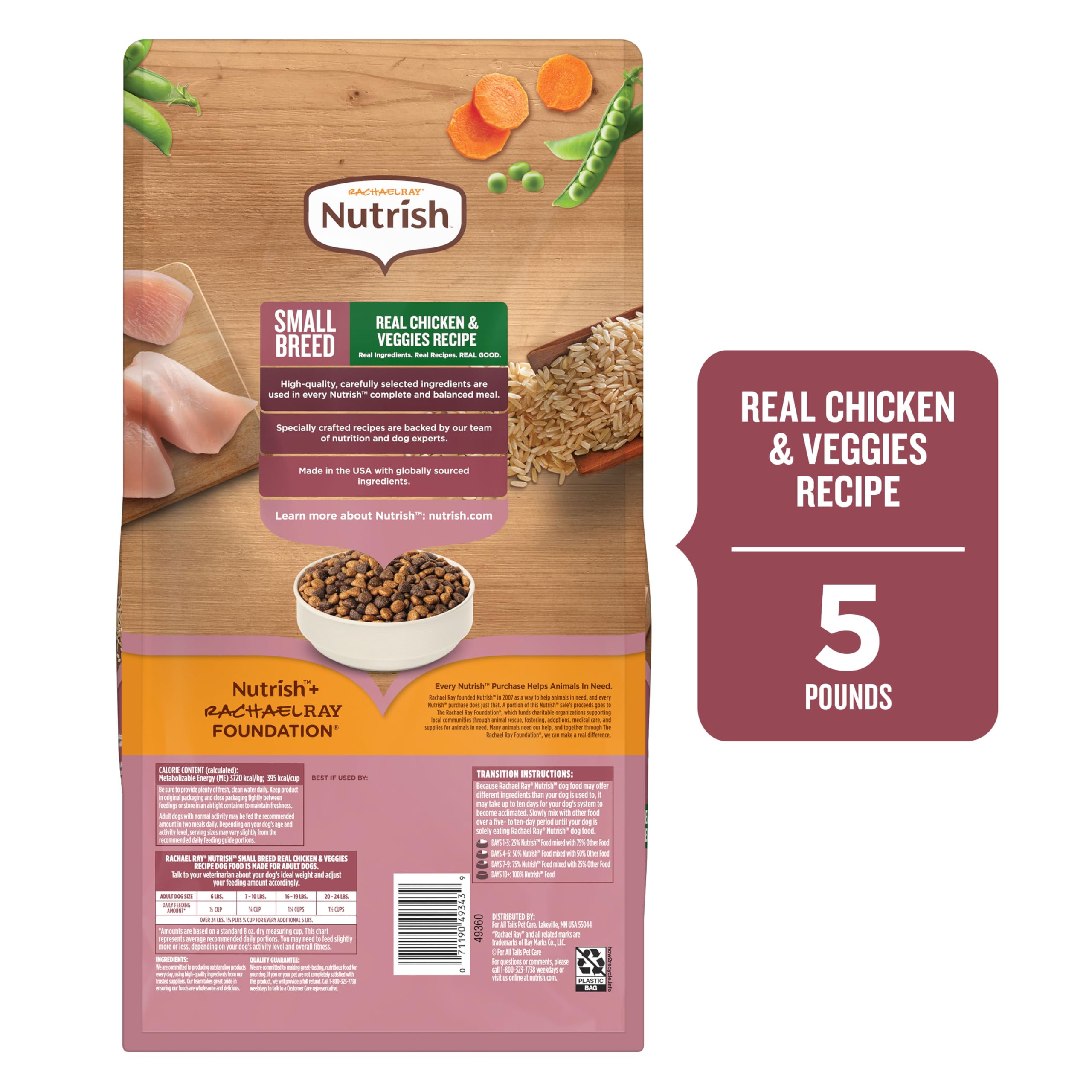 Nutrish Rachael Ray: formule approuvée par vétérinaire pour équilibre nutritionnel.