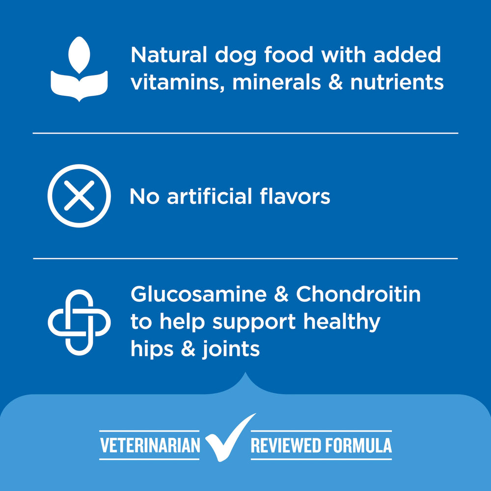 Glucosamine et chondroïtine dans Nutrish Rachael Ray pour un soutien potentiel articulaire.