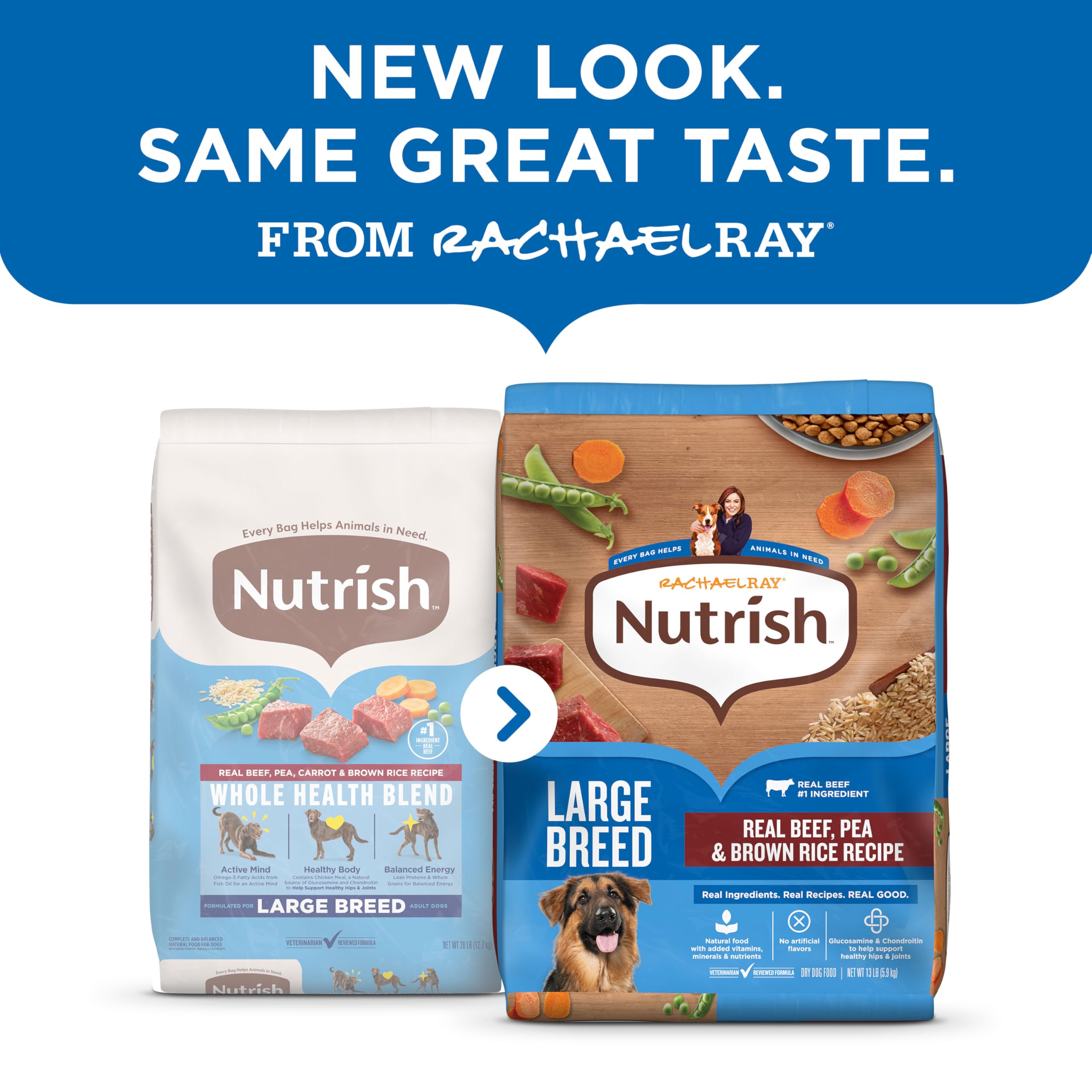 Nutrish Rachael Ray, morceaux de boeuf réels pour attirer l appétit.